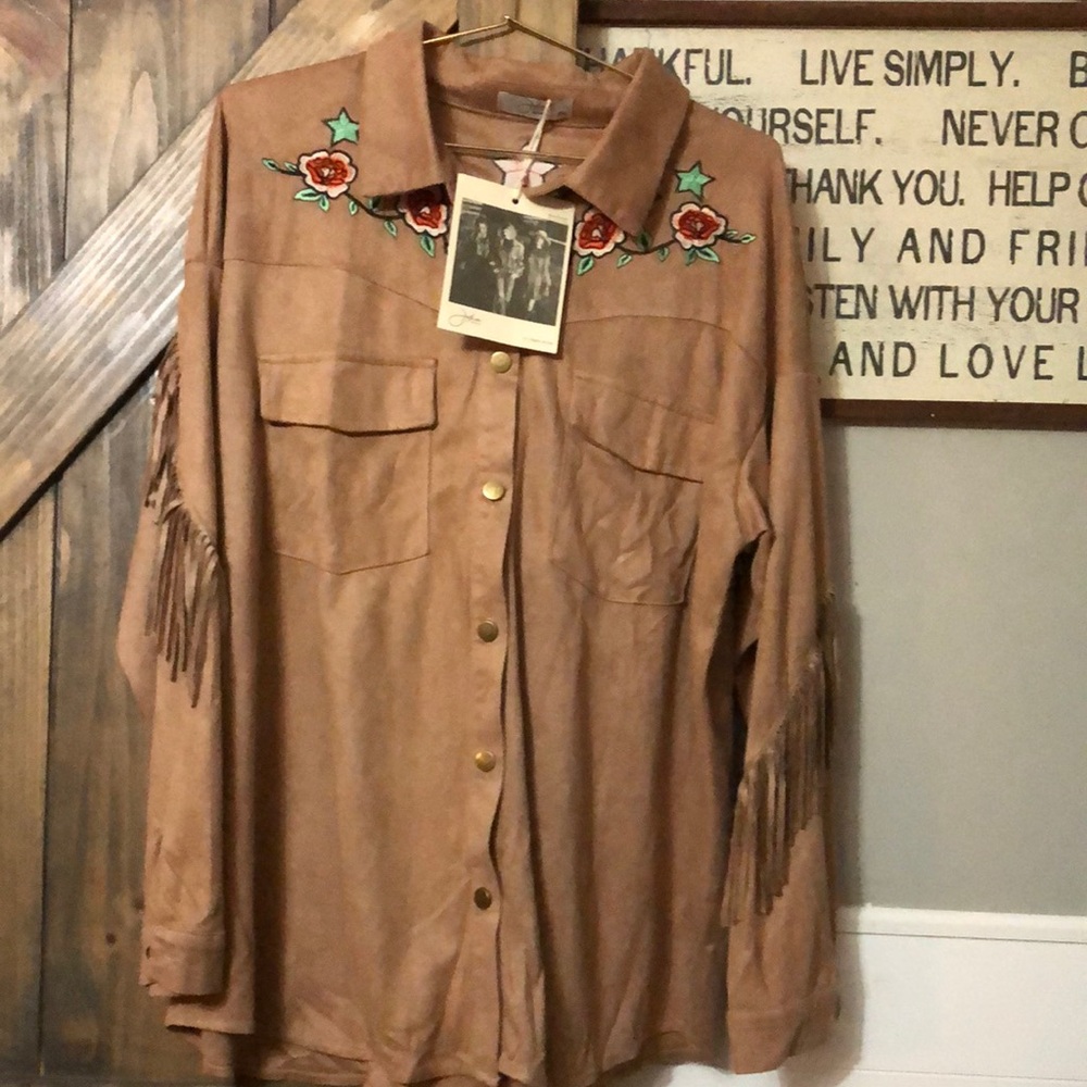 NWT John Moon Texas Western Women’s Embroidery Shirt in Size XXL